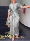 Beautiedoll Solid Boat-Neck Tunic & Skirt Set
