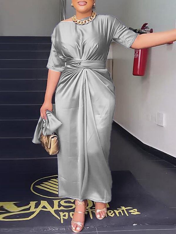 Beautiedoll Solid Boat-Neck Tunic & Skirt Set