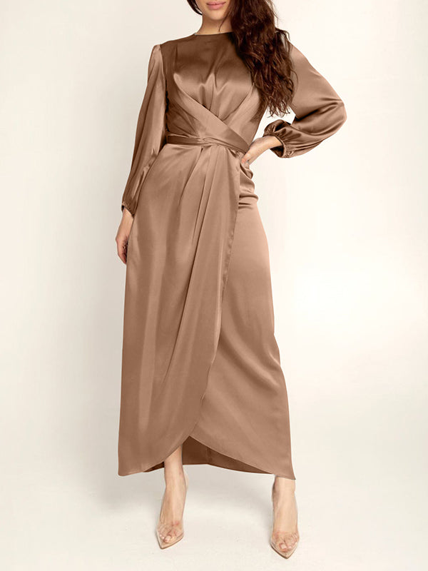 Solid Tied-Back Dress