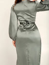 Solid Tied-Back Dress