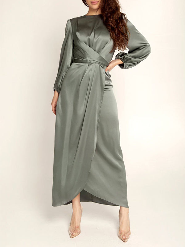 Solid Tied-Back Dress