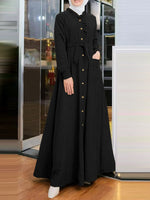 Frilled Tied Shirt Dress