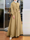 Frilled Tied Shirt Dress
