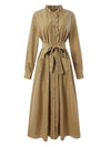 Frilled Tied Shirt Dress