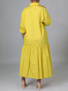 Solid Asymmetric Shirt Dress