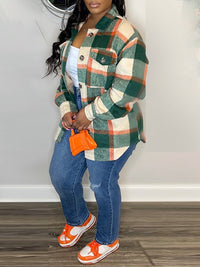 Beautiedoll Plaid Shirt Jacket