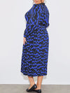 Printed Pleated Dress
