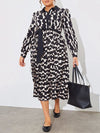 Printed Pleated Dress