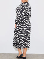 Printed Pleated Dress