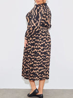 Printed Pleated Dress