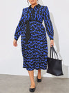 Printed Pleated Dress