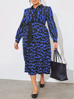 Printed Pleated Dress