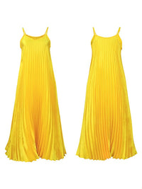 Beautiedoll Solid Pleated Cami Dress