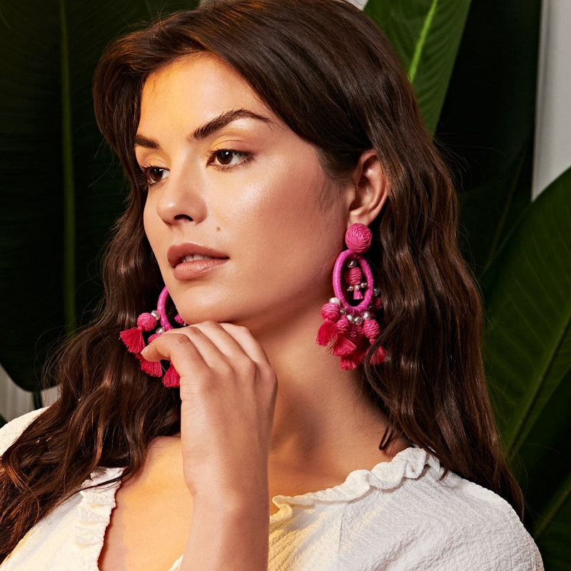 Riffa Red Drop Earrings